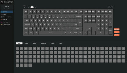 Keychron B6 Pro ISO-Layout ultraflache kabellose Tastatur in voller Größe, tragbar und leicht, mit 2.4GHz- & Bluetooth-Verbindungen