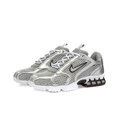 Nike Air Zoom Spiridon Cage 2 unisex žemi laisvalaikio bateliai, sportiniai, atsparūs dėvėjimuisi, pilki ir raudoni, Lifestyle avalynė CJ1288-600