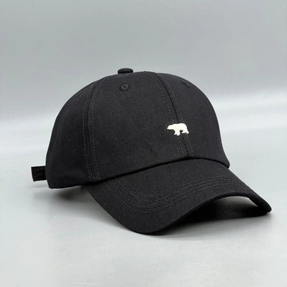 Polar Bear Embroidery Sun Hat Cotton Baseball Cap Lightweight UV Protection for Spring Summer Fall