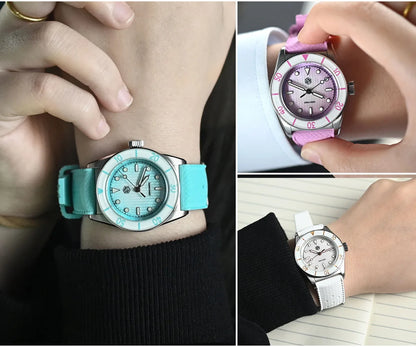 San Martin Official 39mm Guilloche MOP Dial Miyota 90S5 Sport Watch Automatic Mechanical Sapphire Bezel 20 ATM Luminous SN0151