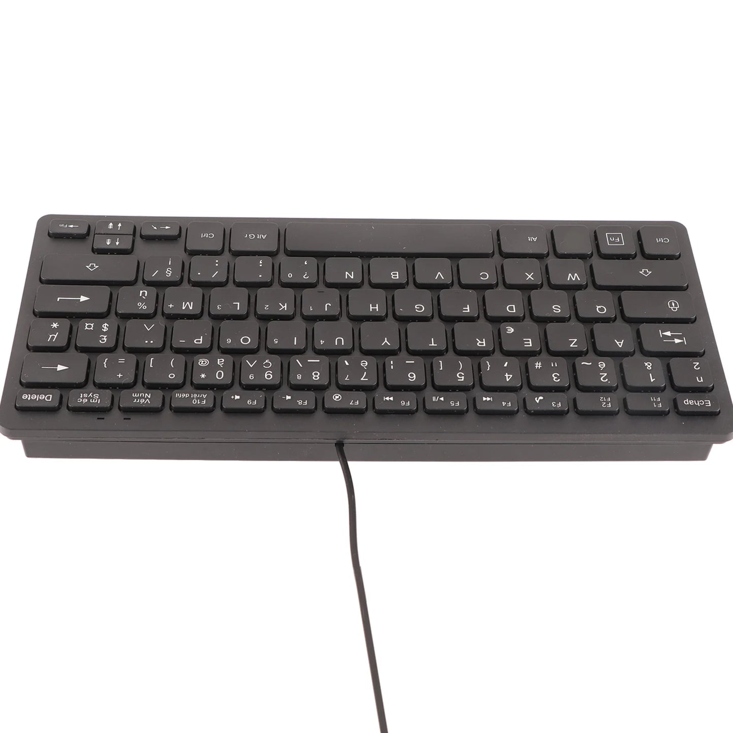 Tastiera meccanica cablata USB 78 tasti russo francese tedesco, design ergonomico, ultrafine, mini e resistente, per PC e laptop
