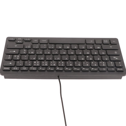 Tastiera meccanica cablata USB 78 tasti russo francese tedesco, design ergonomico, ultrafine, mini e resistente, per PC e laptop