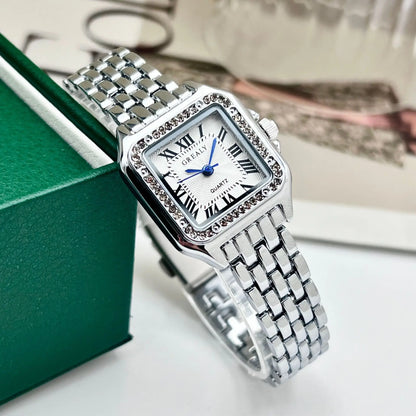 New Women Watch Light Luxury Brand Business Gold Stainless Steel Ladies Fashion Quartz Watches Female Clock Bracelet Wristwatch