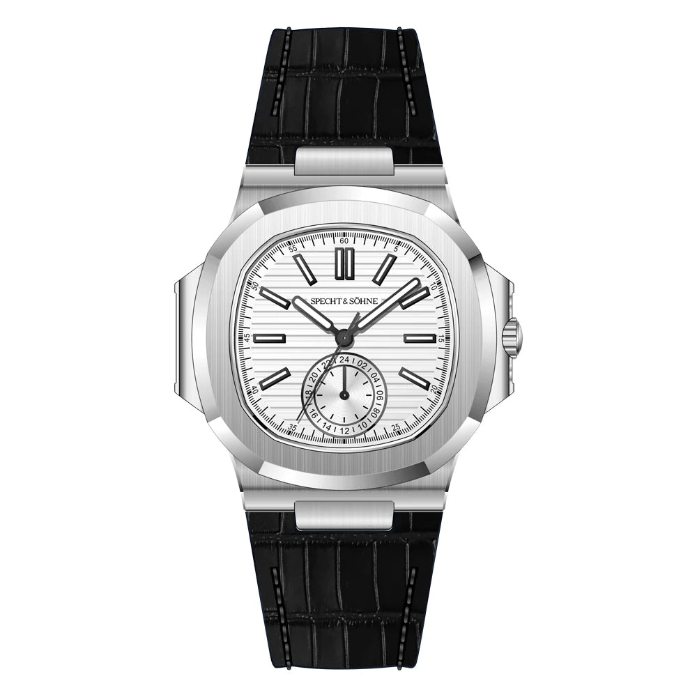 Relógio masculino ultrafino Specht & Söhne New Classic 40.8MM, movimento Japan VH60, vidro de safira, relógio desportivo 5980, resistente à água 50M