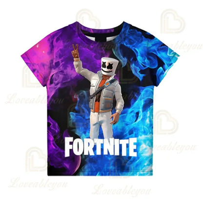 Fortnite Victory Game 3D-T-Shirt für Babys, Harajuku-T-Shirt für Kinder, süße Battle-Royale-Hero-Oberteile für Jungen und Mädchen