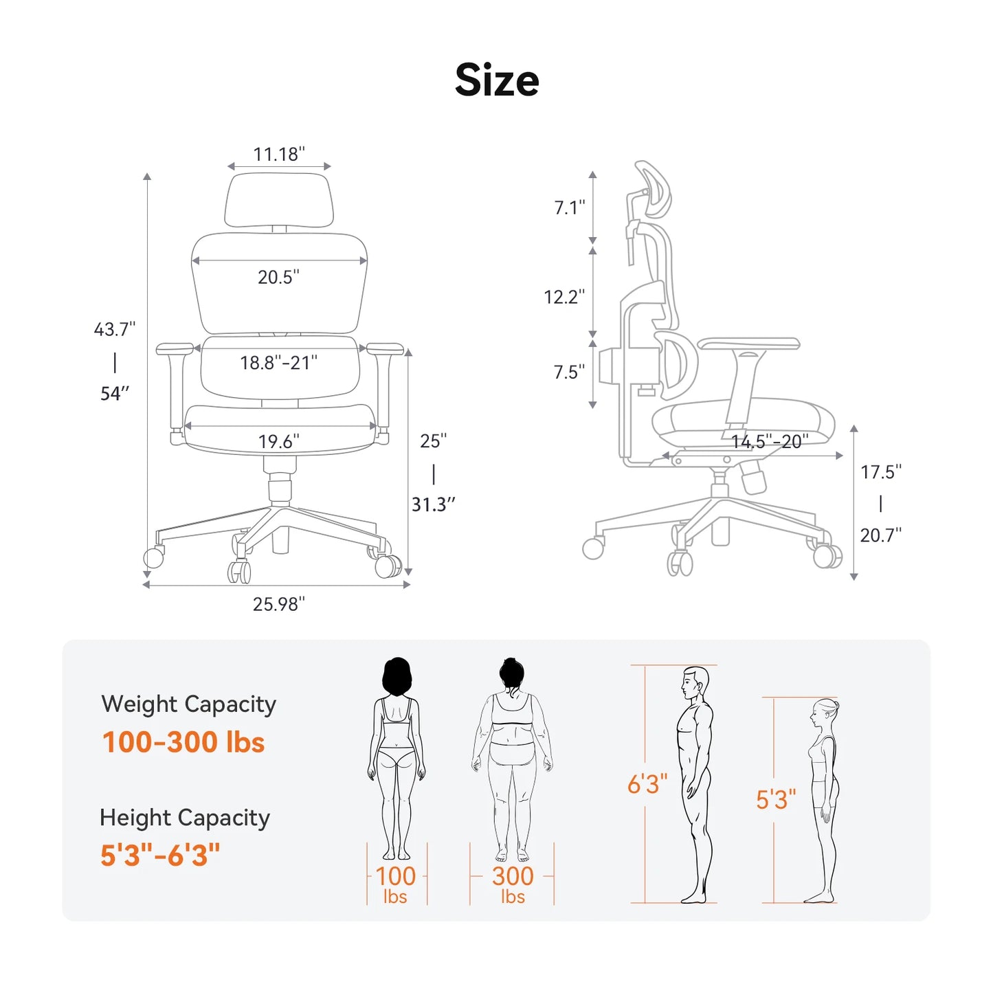 NEWTRAL NT001 Ergonomic Office Chair with Auto-Following Lumbar Support, Adjustable Mesh Office Chair, 3 Recline Angles, 3D Armrests & Adjustable Headrest