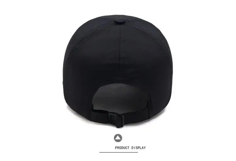 Solid Sports Baseball Cap, Sun Protection Quick Drying Snap Buckle Soft Top Casual Outdoor Dad Hat For Adults