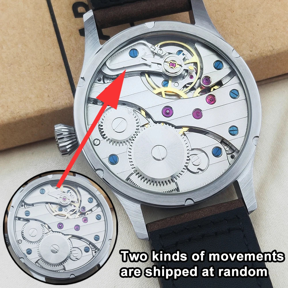 Relógio de Homem Corgeut Luxury com Vidro de Safira, Mostrador de 42 Mm, Movimento de Corda Manual St3600 ou St3601, Caixa em Aço 316L, Resistência à Água 30 M