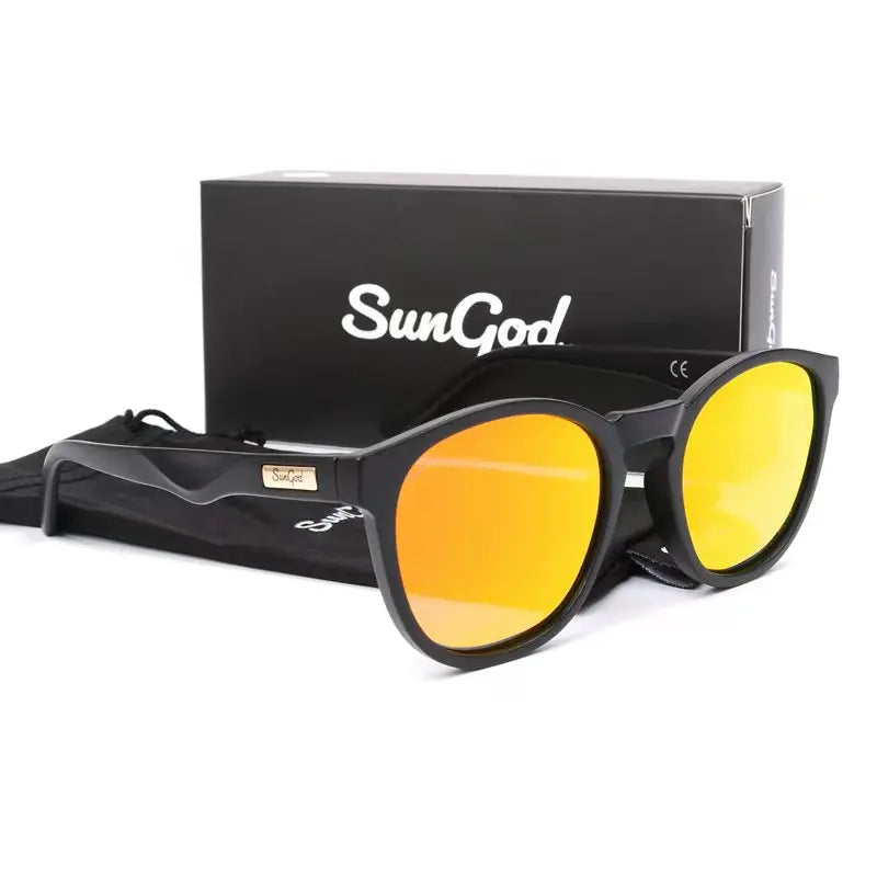 SUNGOD MIRAS Modré zrcadlové sluneční brýle Pánské brýle s polarizovanými skly Retro módní čtvercové pánské sluneční brýle Sport SO1: s krabičkou