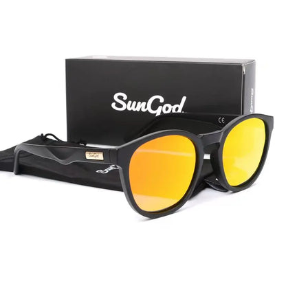 SUNGOD MIRAS Modré zrcadlové sluneční brýle Pánské brýle s polarizovanými skly Retro módní čtvercové pánské sluneční brýle Sport SO1: s krabičkou