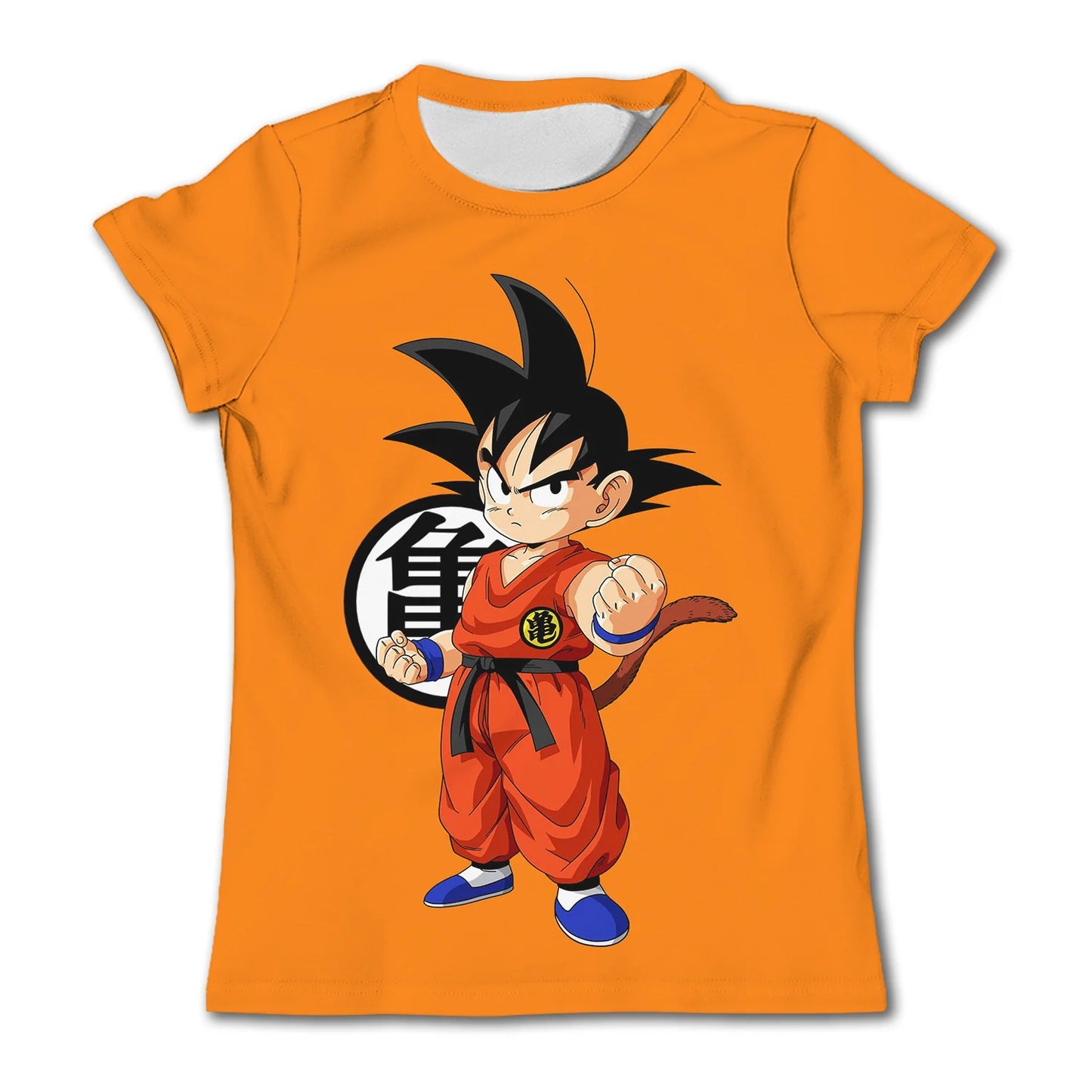 T-shirt Dragon Ball para Criança, Top Tee com Figuras de Anime Son Goku Super Saiyan, T-shirt para Rapaz, Roupa Infantil de Verão de Manga Curta
