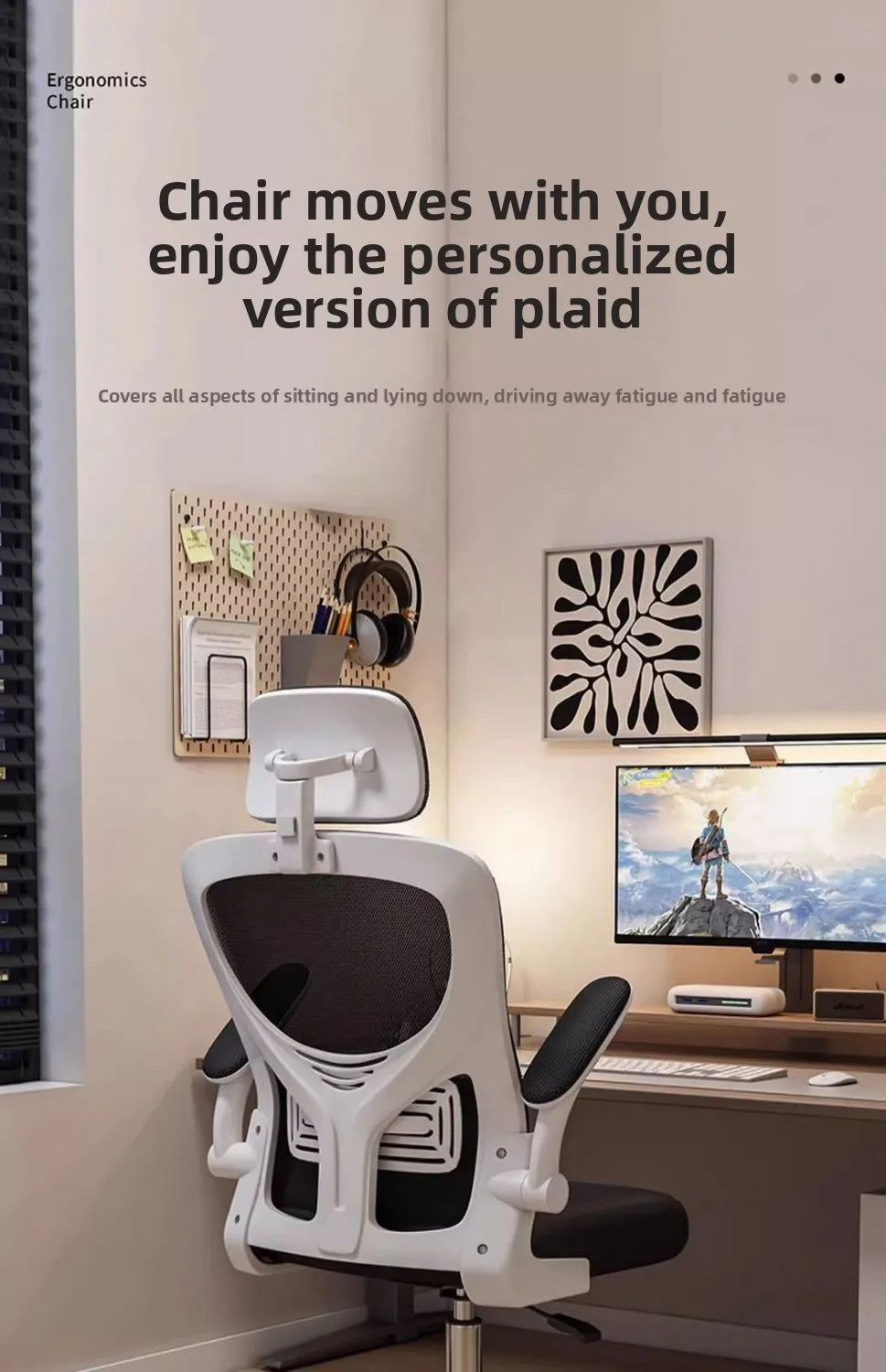 Silla gaming ergonómica para dormitorio u oficina, cómoda para largas horas, silla de escritorio para ordenador, silla gaming cómoda