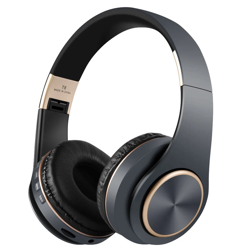Casque sans fil supra-auriculaire Bluetooth 5.3, stéréo HiFi, faible latence, suppression du bruit, écouteurs de jeu avec microphone ENC
