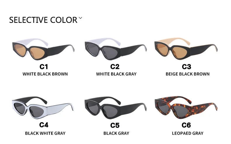Módní sluneční brýle Cat Eye, malé oválné, dámské, pánské, trendy, Y2K, punkové, cestovní, vintage, UV400
