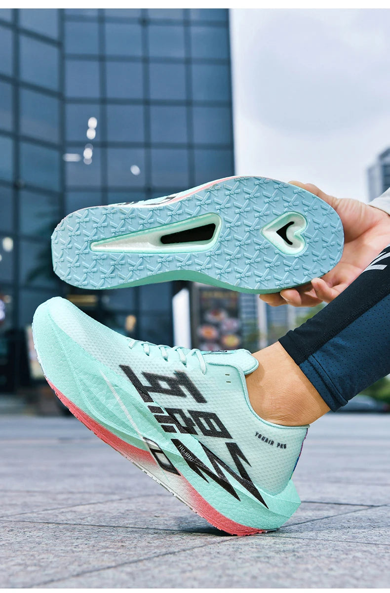 Heren Sport Carbon Board Specialiteit Ademend Lichtgewicht Dames Comfortabele Sportieve Antislip Sneakers Marathon Hardloopschoen