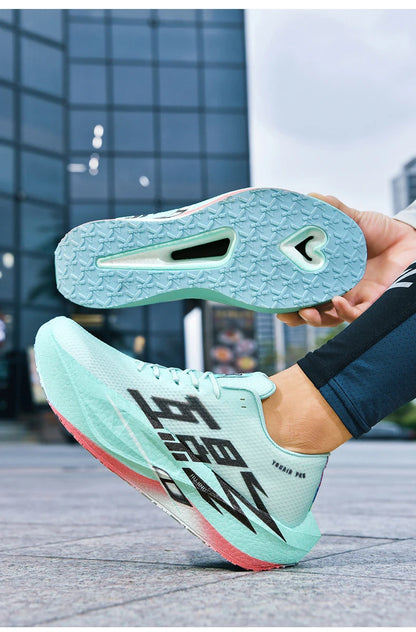 Heren Sport Carbon Board Specialiteit Ademend Lichtgewicht Dames Comfortabele Sportieve Antislip Sneakers Marathon Hardloopschoen