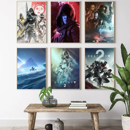 Movie Destiny 2 Painting Calligraphy Canvas Poster: Crease Free Waterproof Durable All Space Wall Decor
