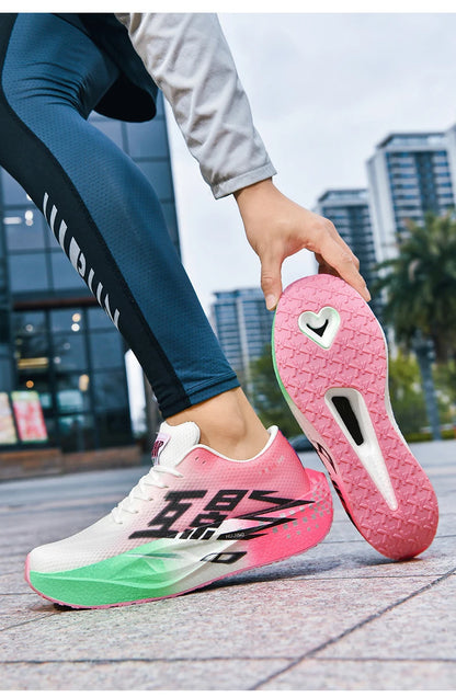 Heren Sport Carbon Board Specialiteit Ademend Lichtgewicht Dames Comfortabele Sportieve Antislip Sneakers Marathon Hardloopschoen