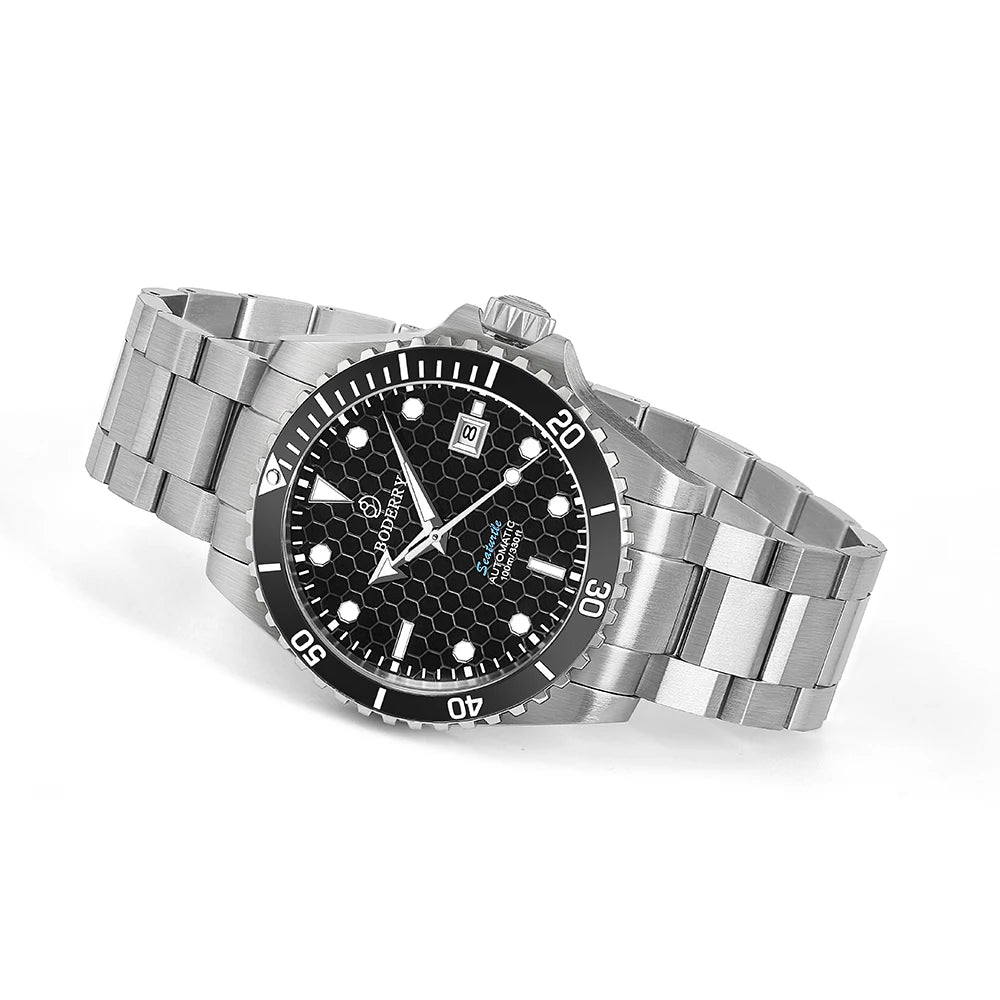 Boderry Seaturtle Titanium Diver Watch Men Luxury Bronze Watches Automatic Mechanical Wristwatch Sport 200M Waterproof Luminous