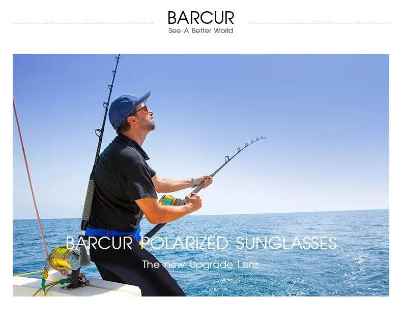 BARCUR Design TR90 Sluneční brýle pro muže Polarizované Lehké sportovní sluneční brýle Dámské brýle Doplněk k brýlím Oculos Ochrana proti UVAB záření