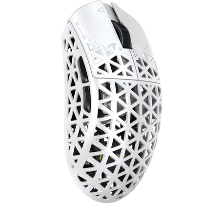 ATTACK SHARK R5 Ultra anglies pluošto belaidė žaidimų pelė, PixArt PAW3950MAX žaidimų jutiklis, 42000DPI, 8000Hz, MCU Nordic 52840
