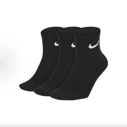 Nike Logo Athletic High-Top Socks Training Mid-Calf Socks Unisex Style Combo Pack White SX7676-100