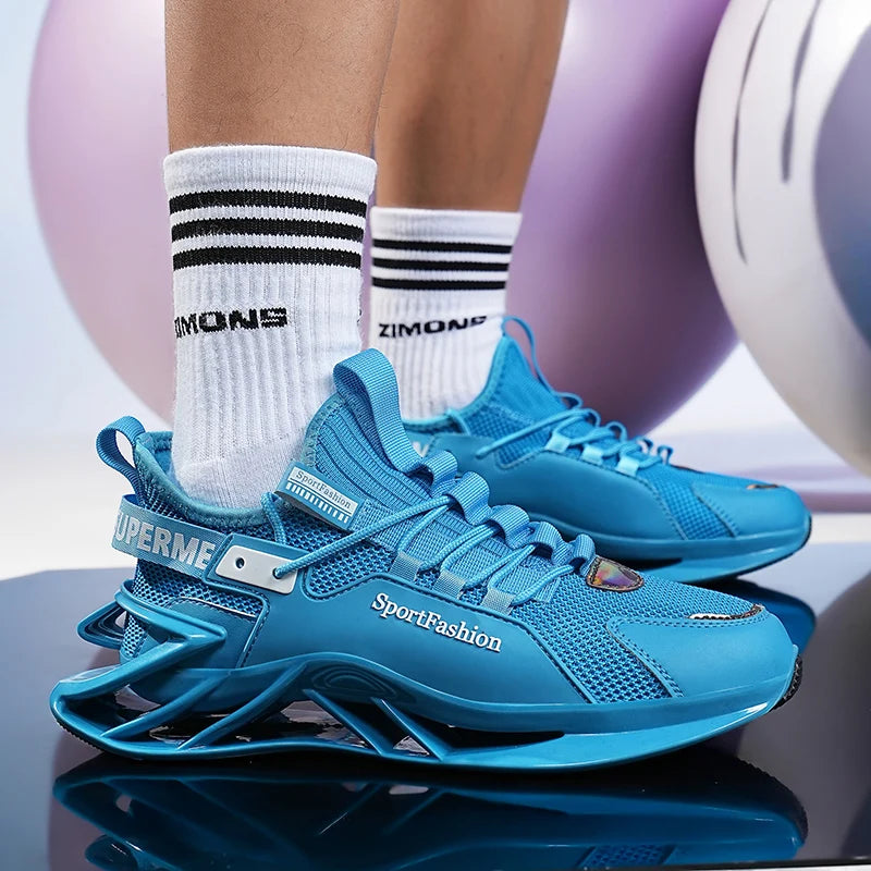 Chaussures de course pour homme : nouvelles baskets en maille respirante, semelle antidérapante et résistante à l'usure, pour le sport quotidien, tendance, mode et décontractées