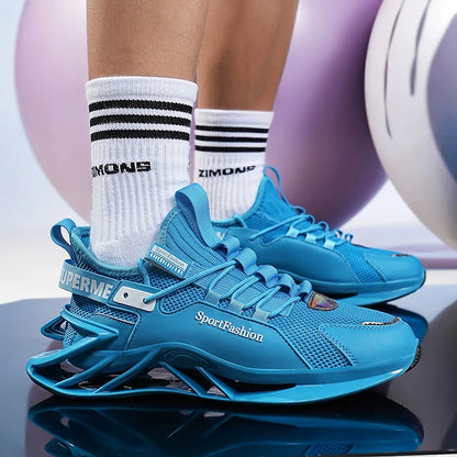 Chaussures de course pour homme : nouvelles baskets en maille respirante, semelle antidérapante et résistante à l'usure, pour le sport quotidien, tendance, mode et décontractées