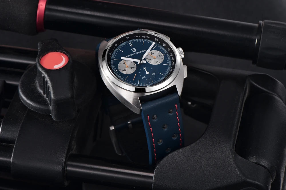 PAGANI DESIGN 2026 Retro Luxury Men's Quartz Watches Sports Chronograph VK63 Watch For Men AR Sapphire Waterproof Leather Clock