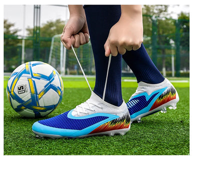 New Men Football Boots Shoes Soccer Match Training Soccer Shoes Non-Slip Cleats Long Spikes FG Ultralight Outdoor Drop Shipping