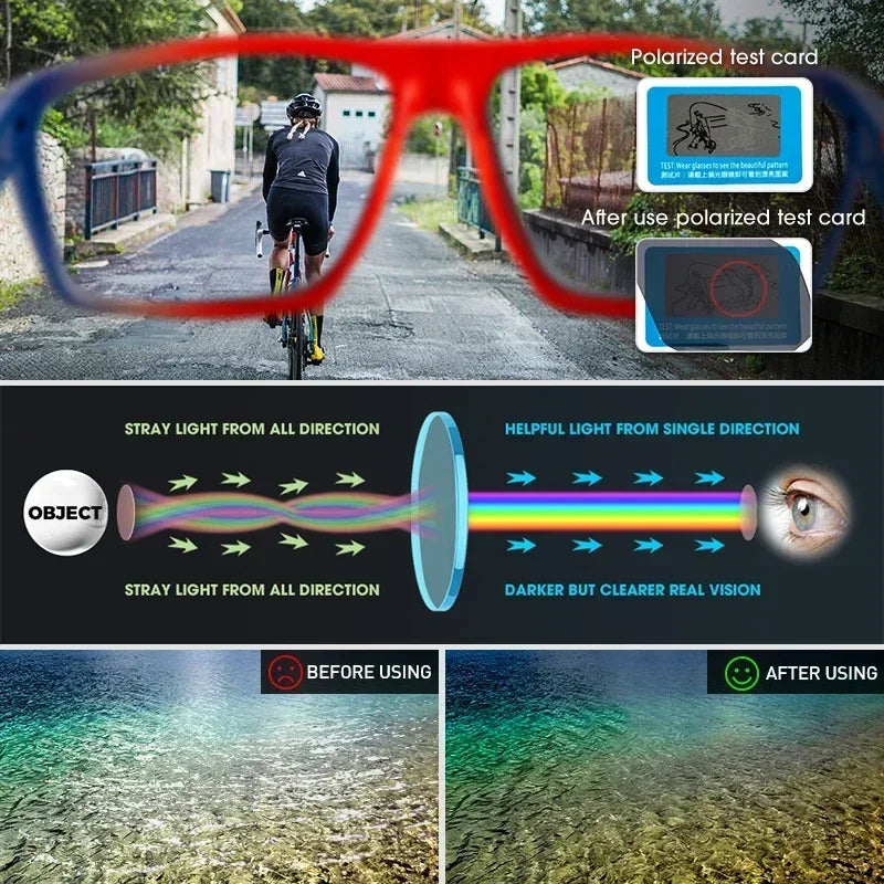 Kapvoe Pánské módní polarizované sluneční brýle Cyklistické brýle UV400 Brýle pro muže a ženy Řízení Horolezectví Venkovní sporty Sluneční brýle
