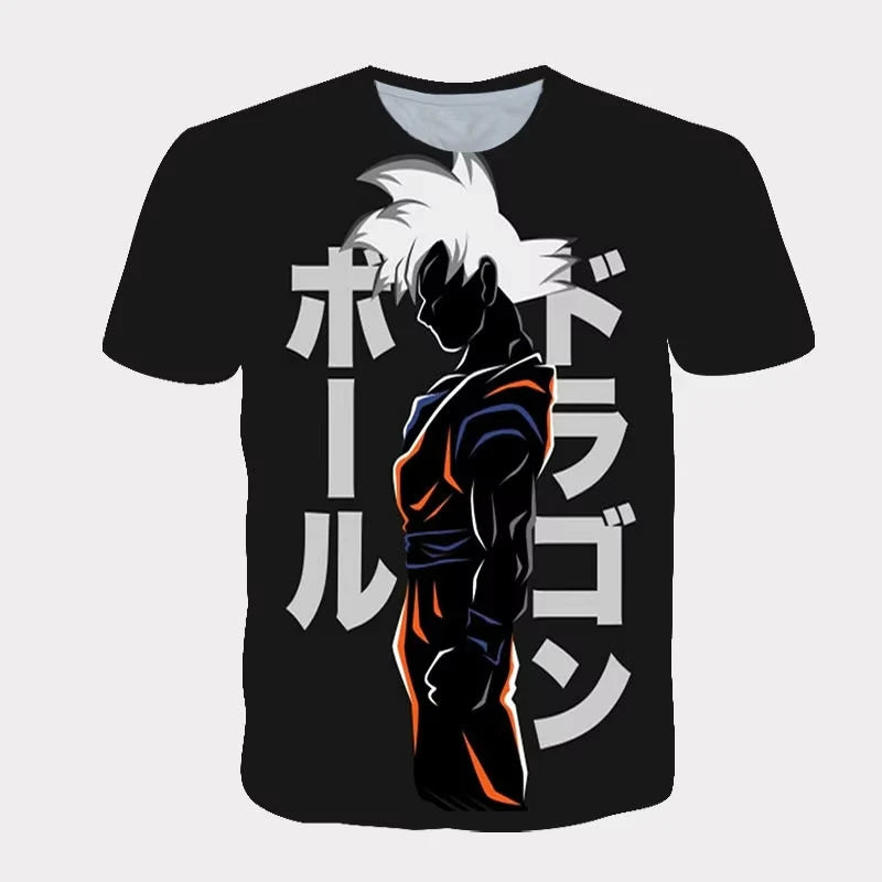 2026 Summer Dragon Ball Short-sleeved T-shirt for Men Cosplaying As Goku Anime, Half-sleeved T-shirt Breathable Casual Y2k