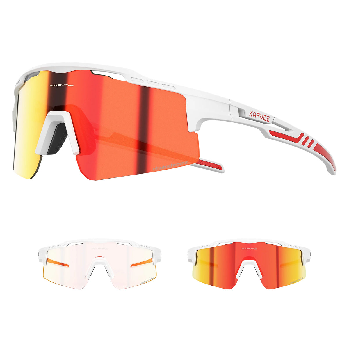 Kapvoe Outdoor fotochromatické sportovní cyklistické brýle pro muže a ženy, sluneční brýle pro silniční cyklistiku, UV400, MTB cyklistické brýle, brýle pro řízení