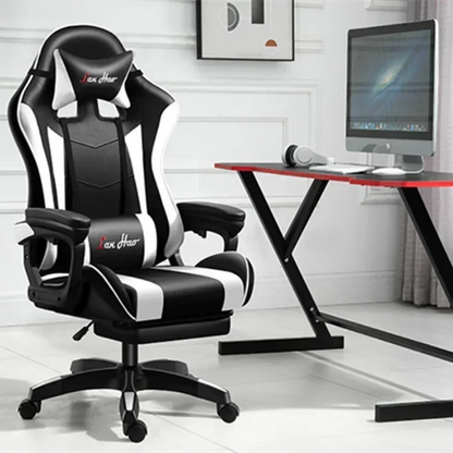Ergonomic Gaming Chair for Home Office, Comfortable Esports Gamer Chair with Adjustable Armrests, Swivel Computer Desk Chair with Wheels