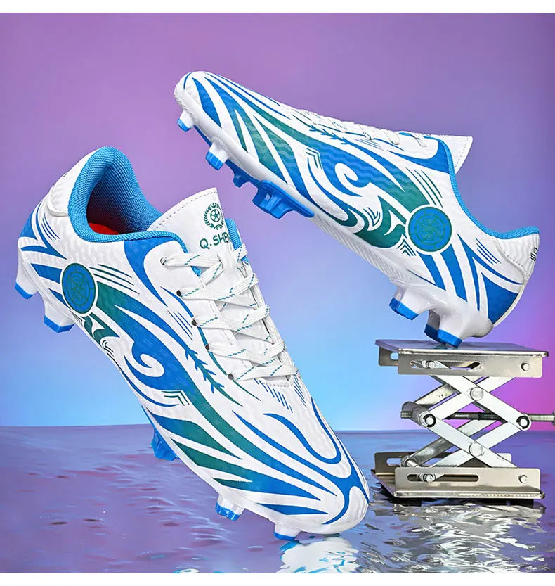 Original Soccer Cleats Man Training Shoes Outdoor Non-slip Children's Football Shoes Long Spikes Men's Futsal Shoes Size 32-45