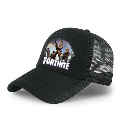 Șapcă de baseball Fortnite cu imprimeu de joc în stil desen animat, pălărie de vară pentru copii din plasă respirabilă, șapcă reglabilă cu cozoroc, cadou de ziua de naștere pentru copii