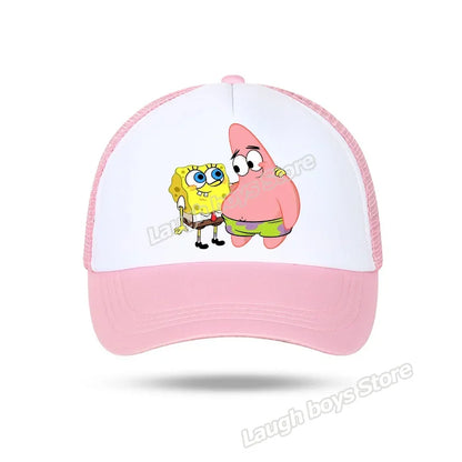 SpongeBobs SquarePants Casual Polyester Sun Hat Truck Driver Baseball Cap Universal Kid Peripheral Adult Anime Adjustable Sunhat