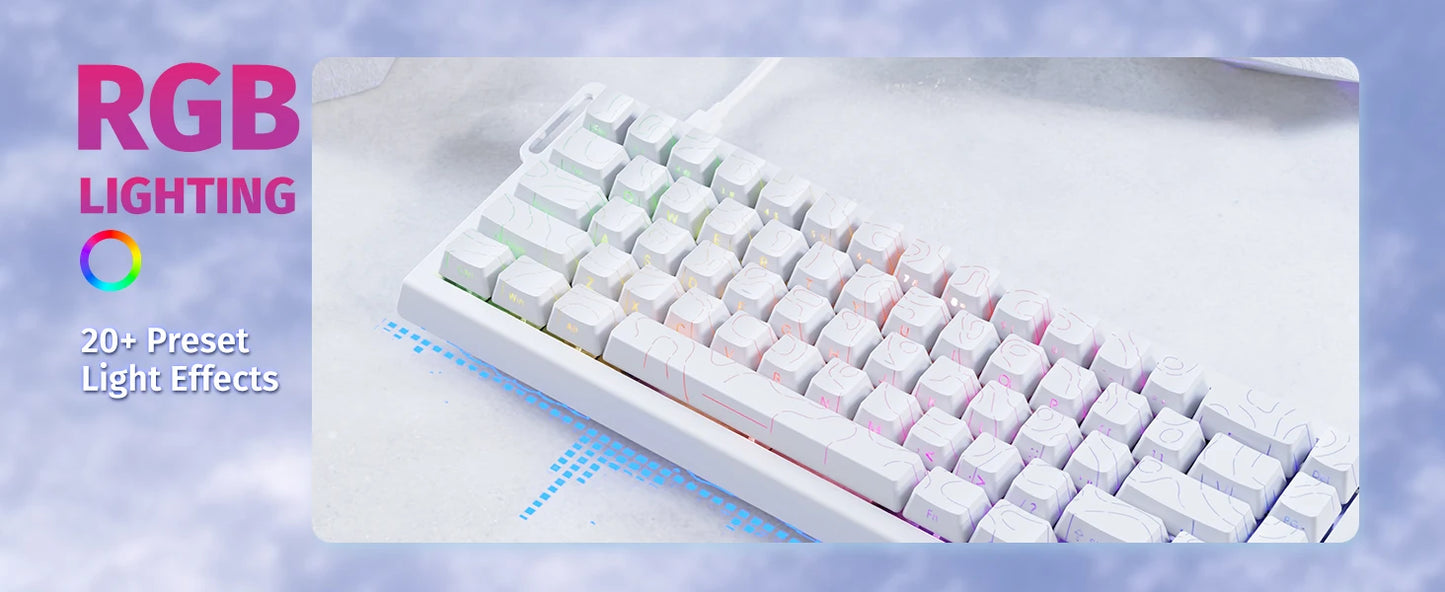 ATTACK SHARK X68 HE Rapid Trigger mechanische Gaming-Tastatur 60% kabelgebunden mit einstellbarer Auslösung, Hall-Effekt-Magnetschalter, 8KH