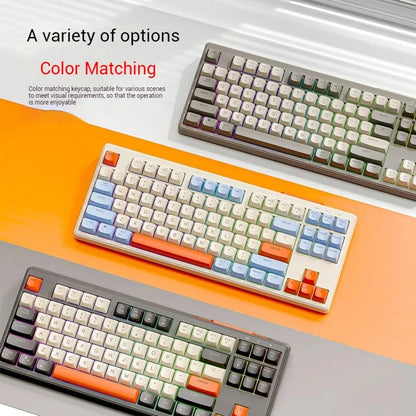 Tastiera gaming wireless Free Wolf M87 75% - Switch silenziosi, retroilluminazione Rainbow, BT/2.4G, copritasti PBT sfumati, design compatto