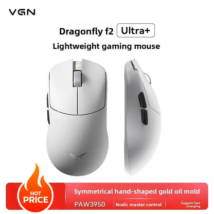VGN Dragonfly F2 ProMax/Ultra esportovní herní myš 42000DPI 0.125ms pro CS:GO, nízká latence, kabelová/bezdrátová, duální 8K, 3 režimy, PAW3395/3950