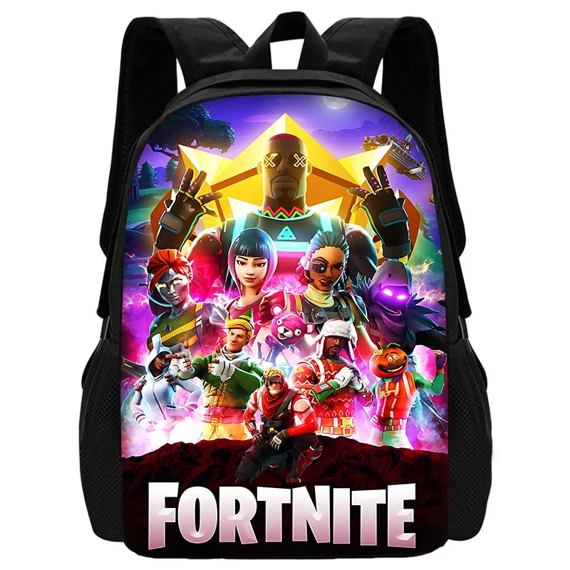 Mochilas Infantis Populares FortniteS para Rapazes e Raparigas, Presente de Aniversário para Estudantes, Mochilas Escolares Unissexo para Crianças, Mochila de Campismo Resistente