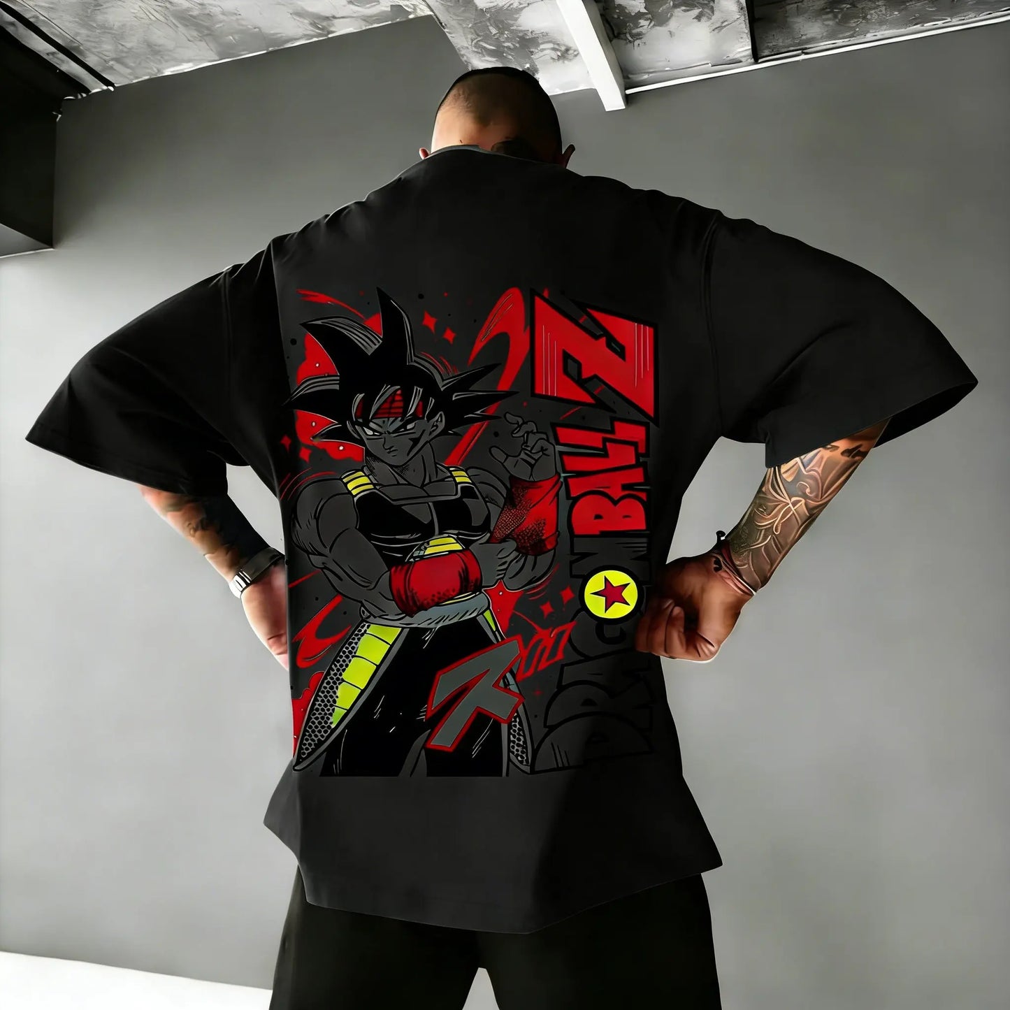 Dragon Ball Super Men's and Women's T-Shirts Bardock Anime Tee Summer Spring Boy's Retro Short Sleeves Parent-child Outfits