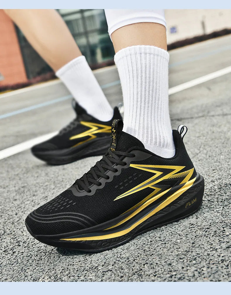 Chaussures de course pour hommes, spécialité marathon ; chaussures de sport légères pour hommes avec semelle en carbone ; baskets de sport confortables et antidérapantes pour femmes