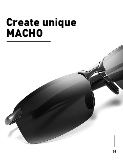 Klasické kovové pánské polarizované sluneční brýle, módní, na řízení, na rybaření, s polorámem, retro sluneční brýle, luxusní značka, designové brýle, UV400