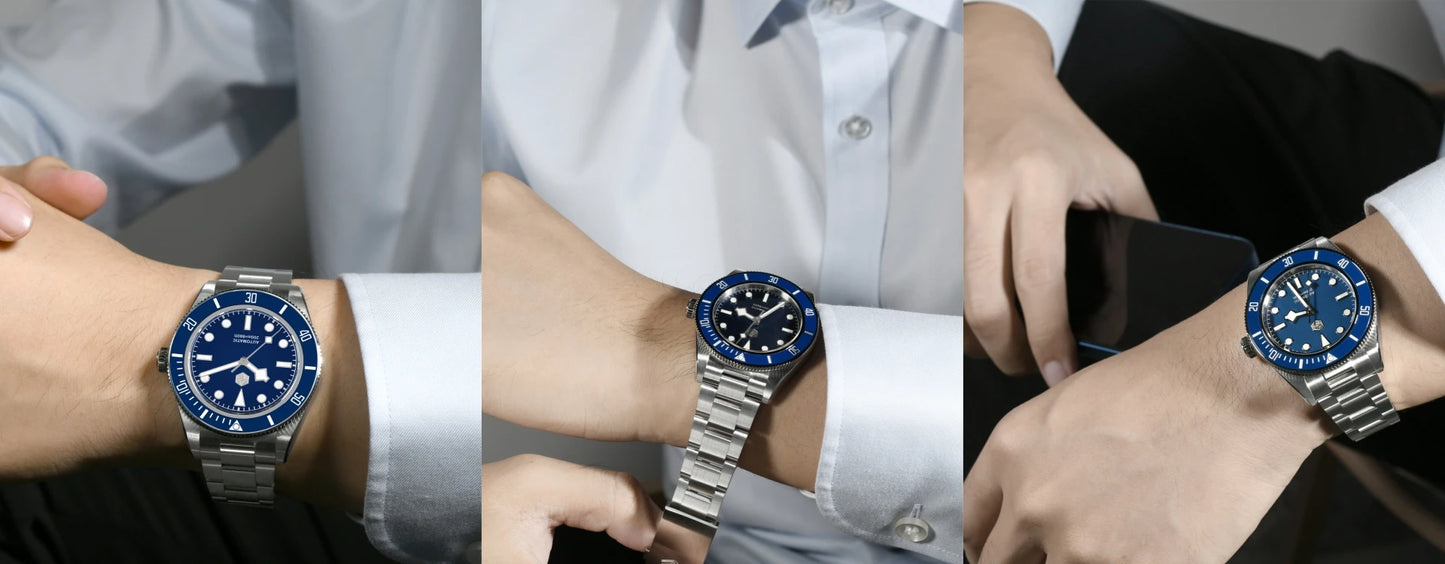 San Martin 40mm Aluminum Bezel NH35 BB58 Automatic Watches For Men Dive Wristwatch 20ATM Sapphire Luminous Reloj SN0008D