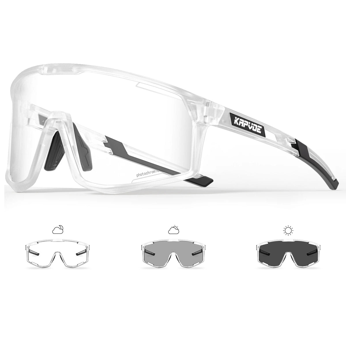 KAPVOE Pánské a dámské brýle na silniční kolo UV400, brýle pro horské sporty, outdoorové fotochromatické cyklistické sluneční brýle, brýle na kolo