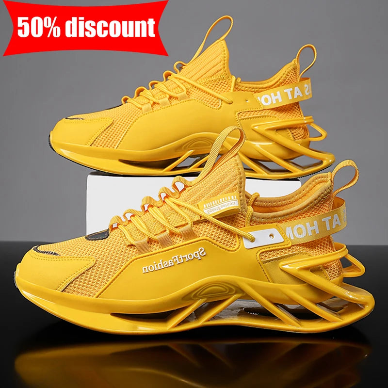Chaussures de course pour homme : nouvelles baskets en maille respirante, semelle antidérapante et résistante à l'usure, pour le sport quotidien, tendance, mode et décontractées