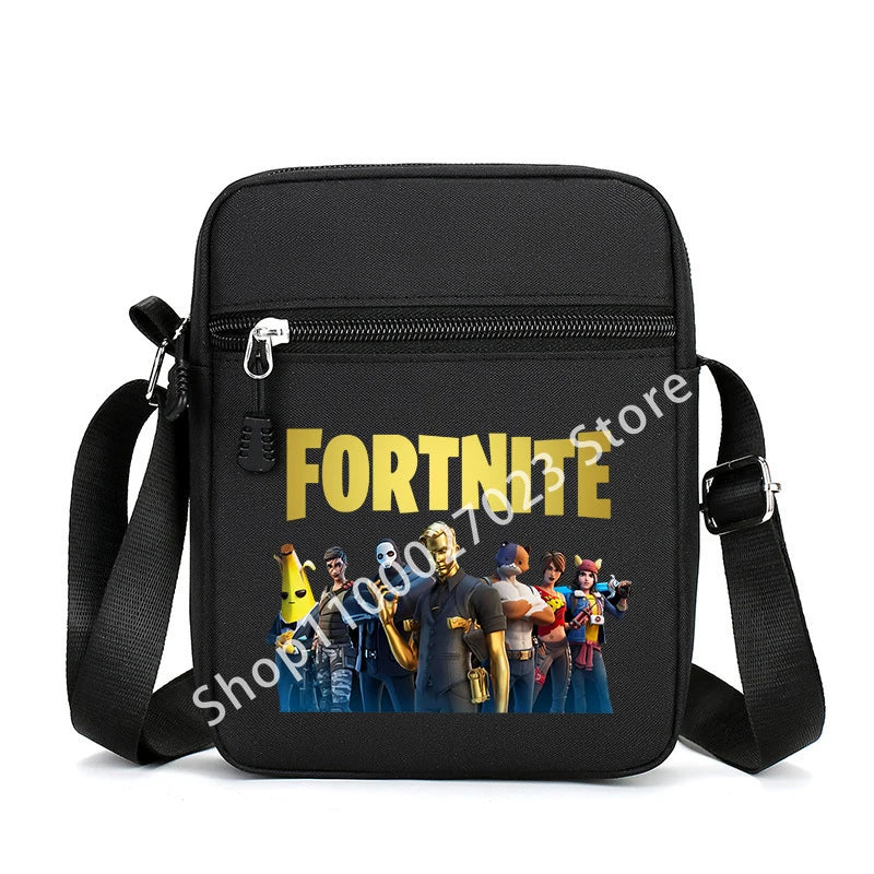 Fortnites Adult Man Cartoon Shoulder Bag Men Anime Crossbody Bags Canvas Square Women Fashion Travel Sport Cute Birthday Gifts