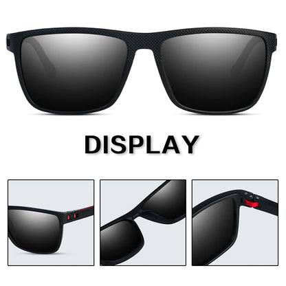 Fashion High Quality Brand New Polarized UV400 Sunglasses Men Women‘s Square Matte Frame Glasses