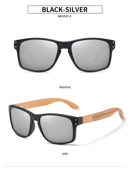 XSW Brand Design Bukové dřevo Ručně vyráběné sluneční brýle Pánské polarizované brýle Outdoorové sluneční brýle pro řízení Zesílený pant 5527